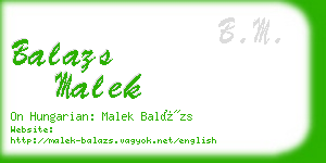 balazs malek business card